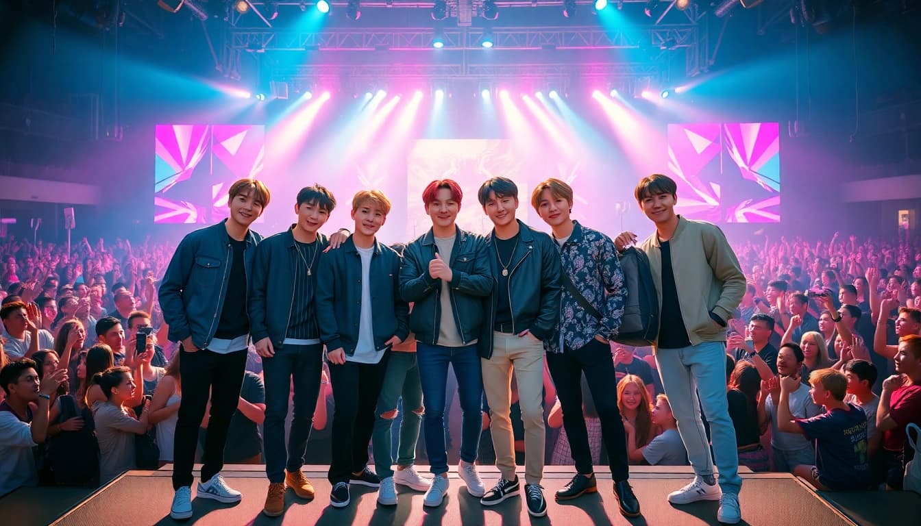 BTS members united on stage, showcasing their personalities and vibrant energy