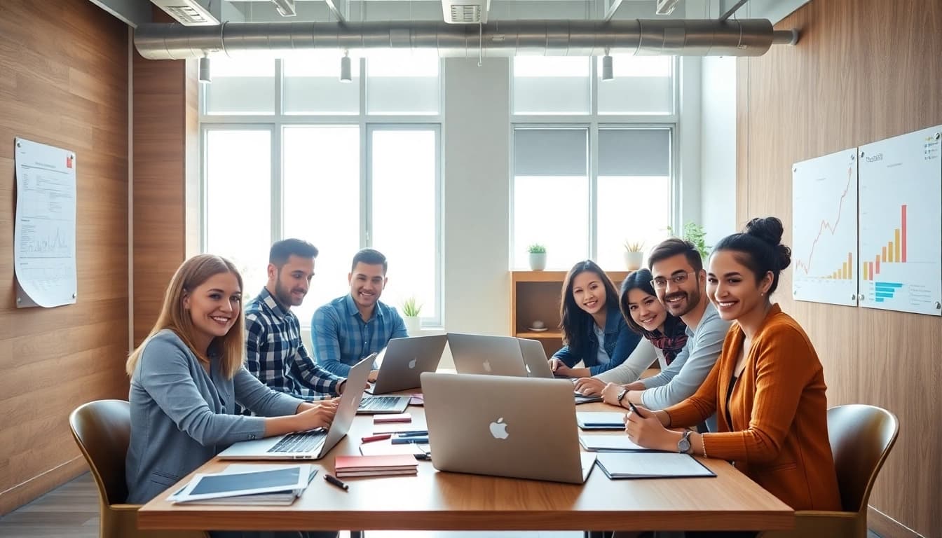 Hire expert TOEFL test takers for hire working together in a bright study setting.