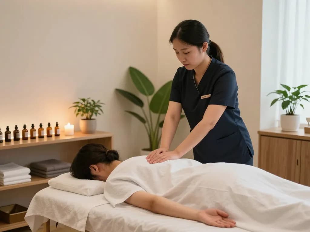 편안한 환경과 전문 치료사가 있는 평화로운 스튜디오에서의 강남마사지
