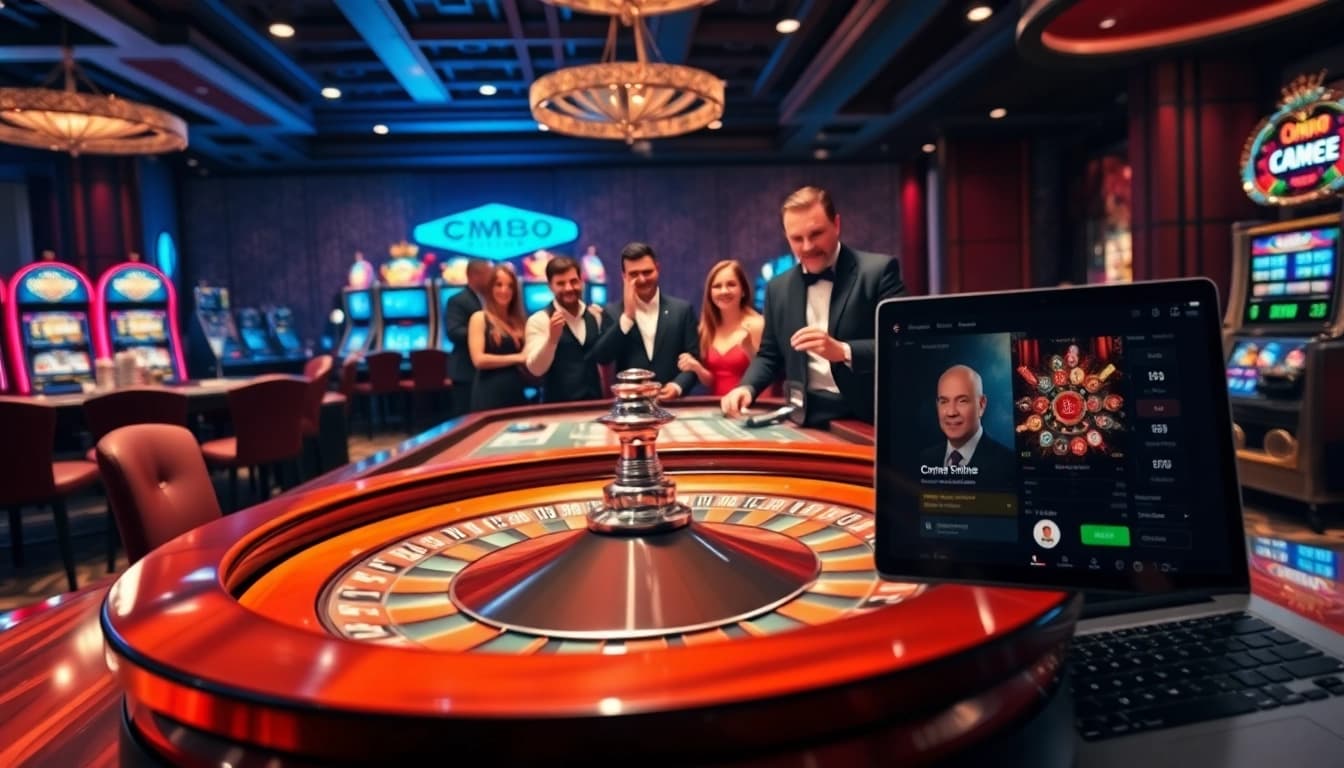 Engaging scene of players enjoying games at nhà cái cm88 casino, showcasing excitement and high stakes.