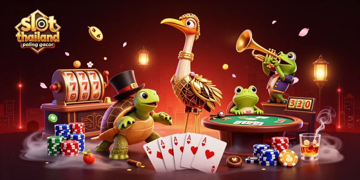 Engage with slot thailand paling gacor for a vibrant gaming adventure featuring classic 3D characters and casino elements.