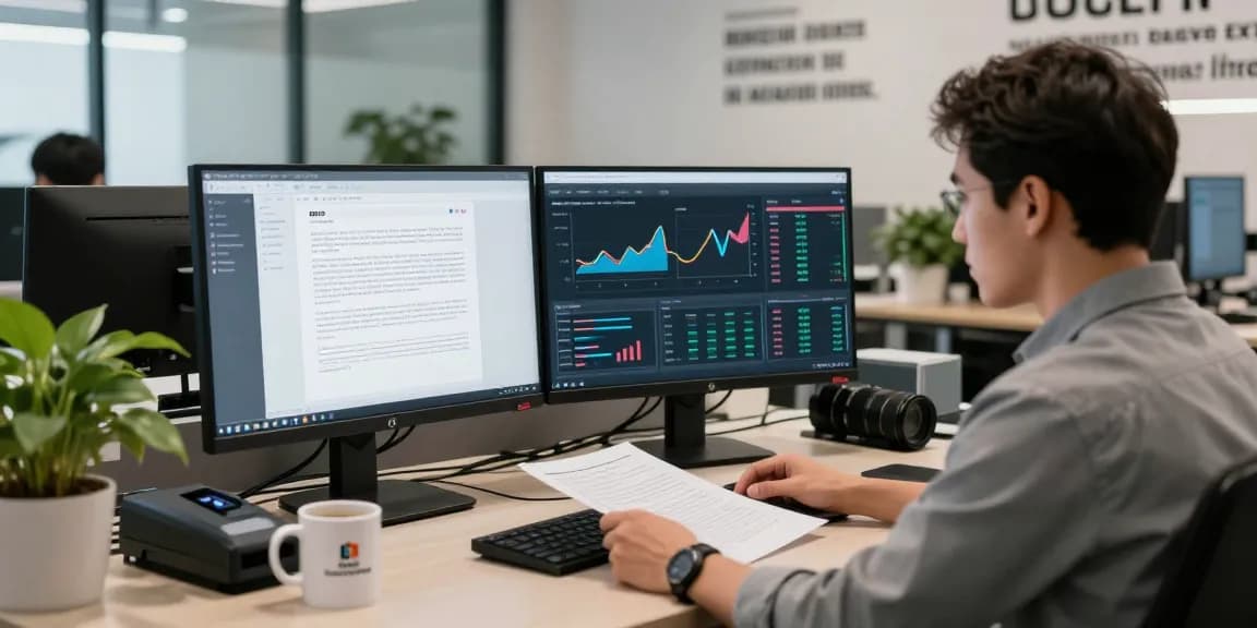 Detect PDF fraud through advanced analysis tools in a modern workspace.