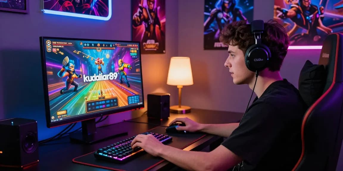 Bermain di kudaliar89 dengan antusias, pengguna menikmati slot game di ruang gaming modern.