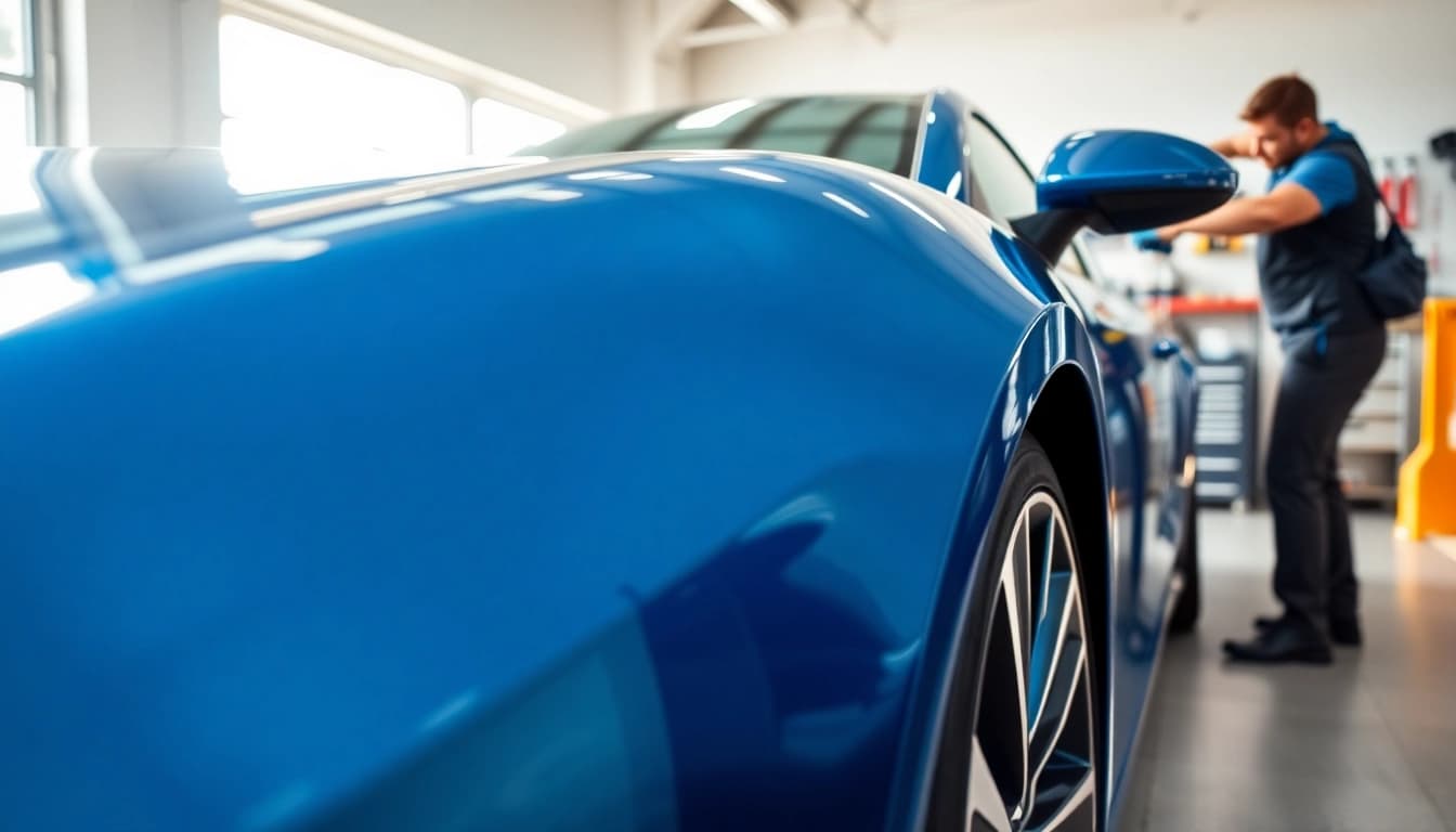 Apply ceramic coating near me for a shiny and protected vehicle finish.