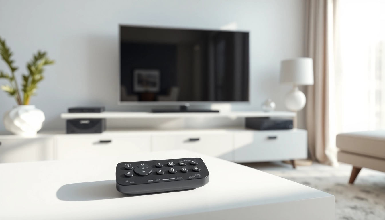 Steuerung der Samsung BN59-01303A für Fernseher im gemütlichen Wohnzimmer.