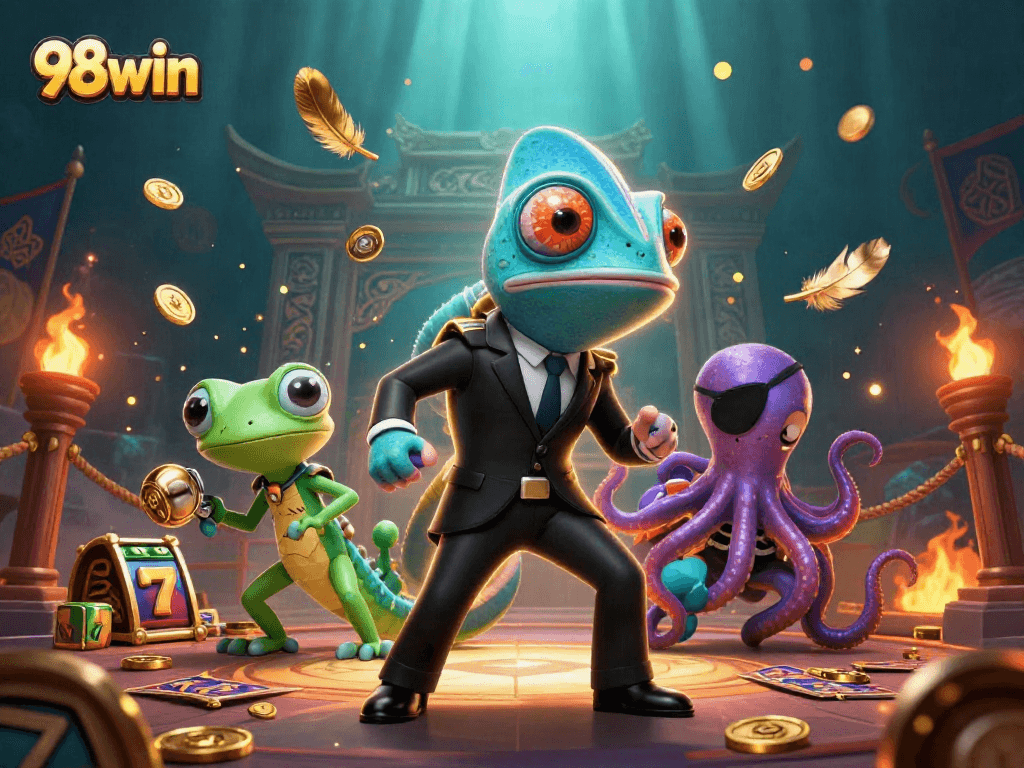 Engage with 98win thrilling slots and jackpot adventures in a vibrant casino scene.