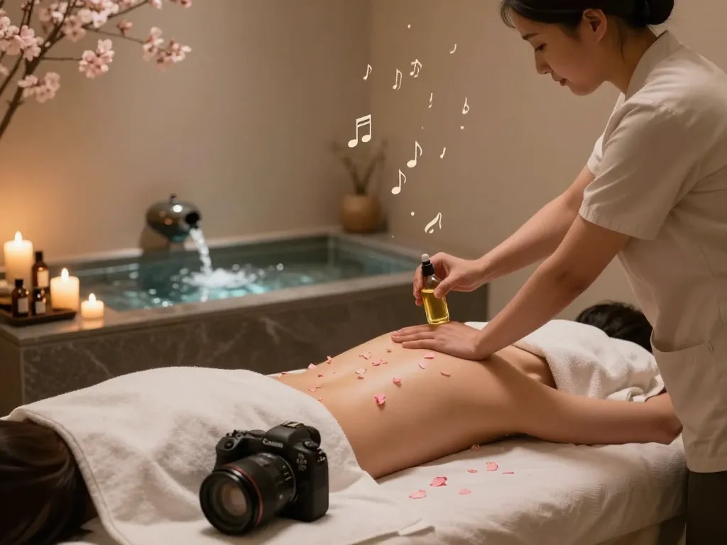 편안한 분위기와 진정 요소가 있는 인계동마사지 치료실.