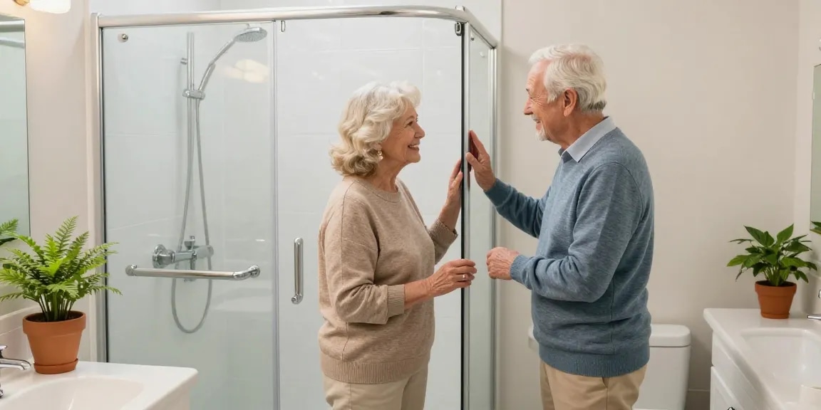 Long-term care home bathroom with senior-friendly features, showcasing 長者家居優化服務 for safety and comfort.