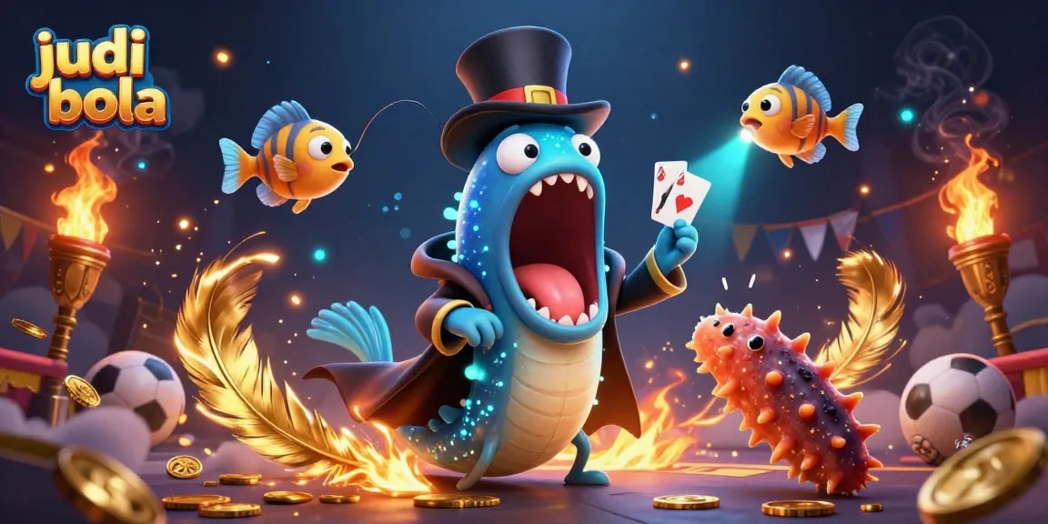 Experience thrilling judi bola action with vibrant sports elements in a captivating underwater scene.
