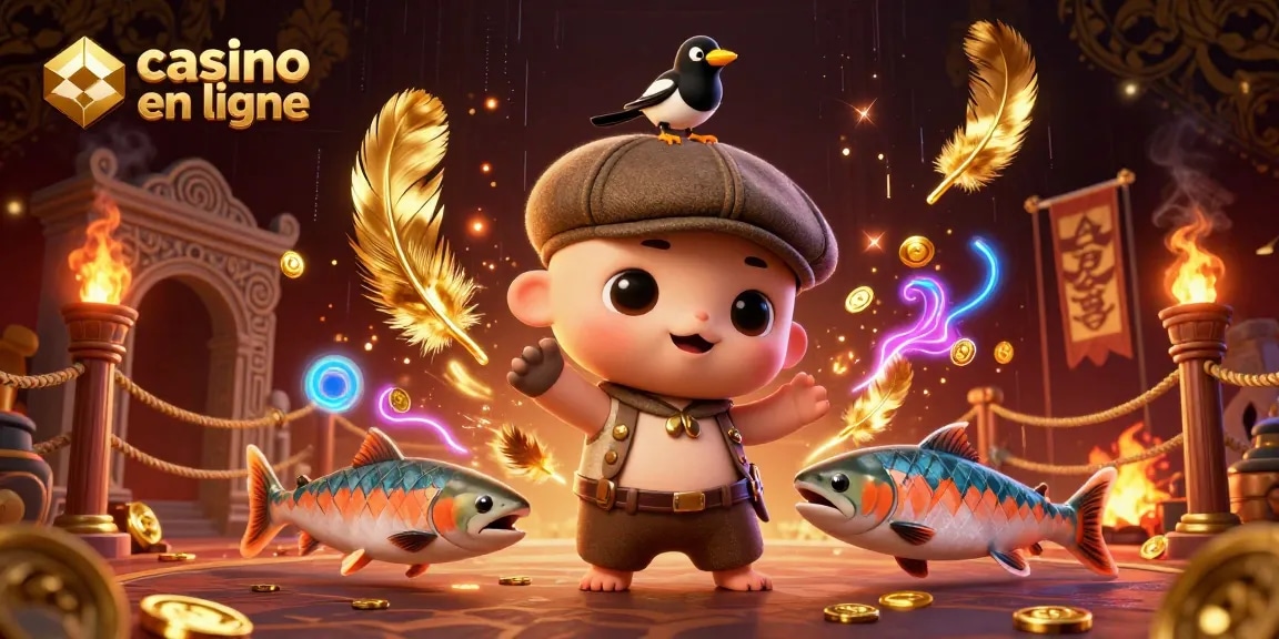 Jouez au casino en ligne avec amusement grâce à cette illustration dynamique remplie de surprises.