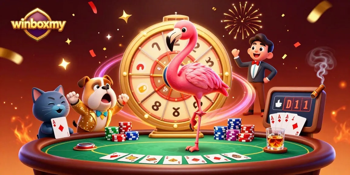 WinboxMY offers thrilling gaming experiences with a festive atmosphere, showcasing casino excitement.