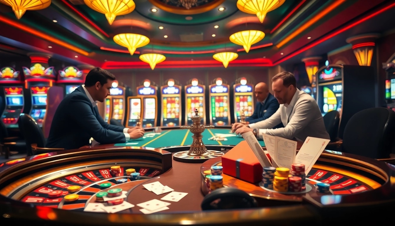 Expérience excitante de casino en ligne France avec du poker à enjeux élevés et des machines à sous vibrantes.