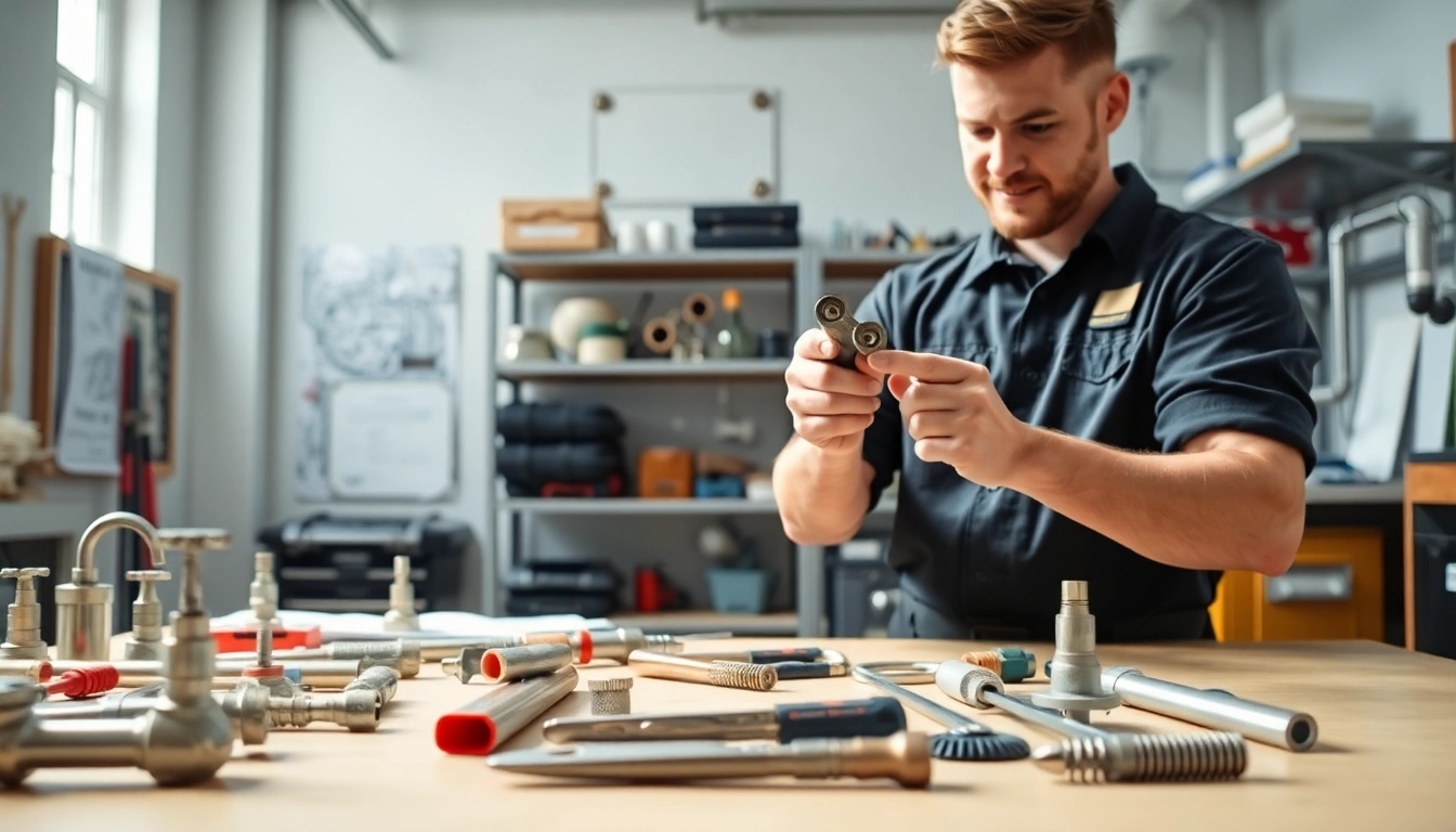 Engaging image of a plumbing apprenticeship showcasing a plumber's tools and work environment.