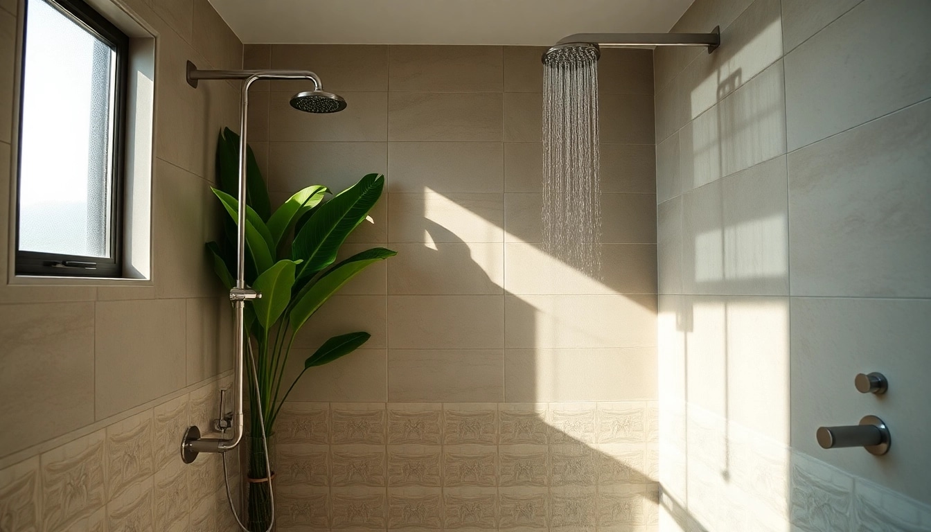 Discover elegant showers Australia featuring modern designs and luxurious aesthetics in a serene bathroom setting.