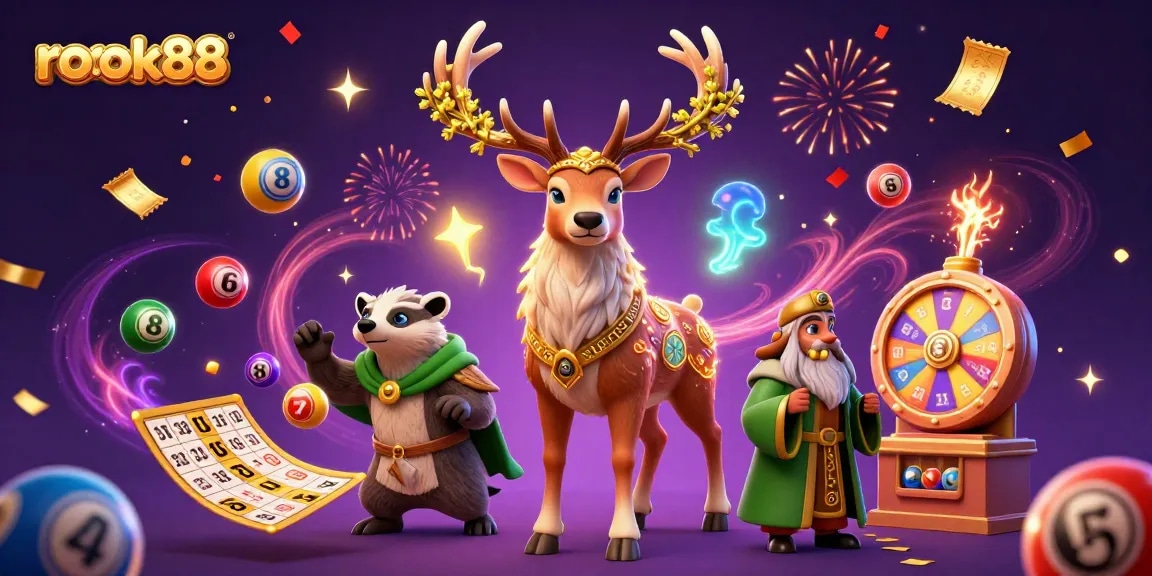 Experience thrilling moments with rokok88 in this dynamic gambling-themed illustration, showcasing lottery excitement.