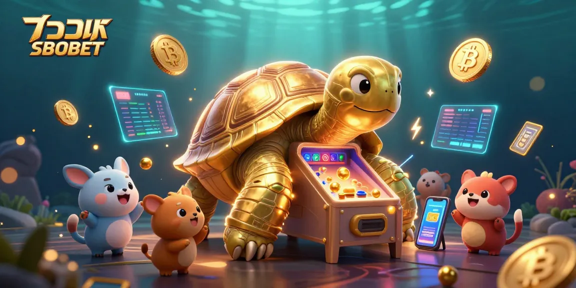 Experience thrilling gameplay withแทงบอล SBOBET in a vibrant 3D casino illustration filled with animated characters and dynamic elements.