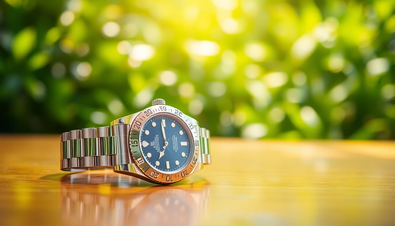 Examine this exquisite rolex replica framed against a soft green backdrop, highlighting its luxury features.