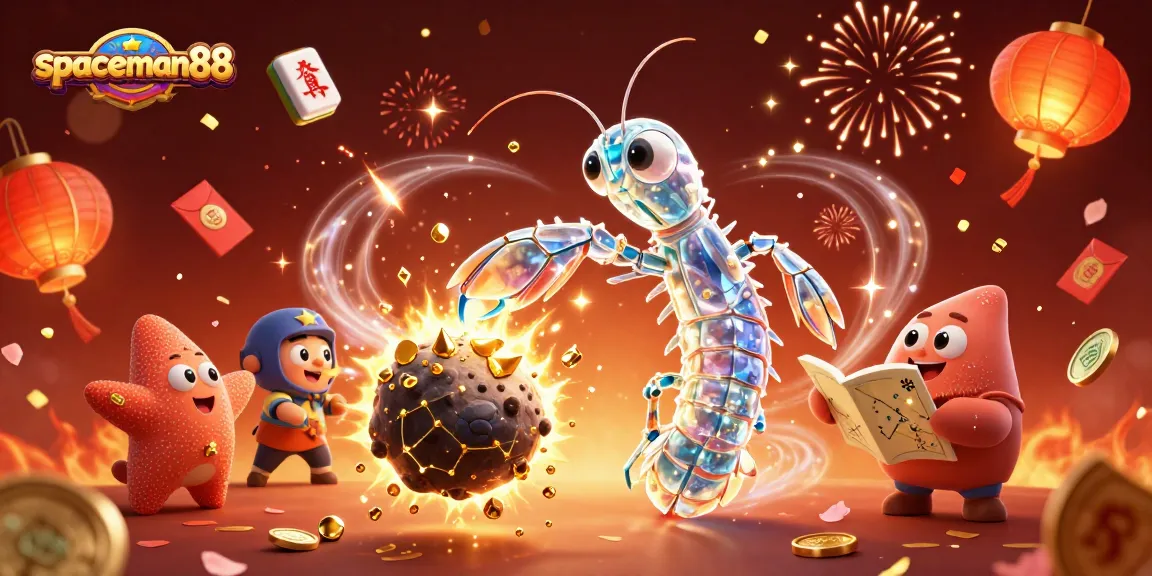 Experience winning excitement with spaceman88 through a vibrant illustration of jackpot adventures in an engaging casino atmosphere.