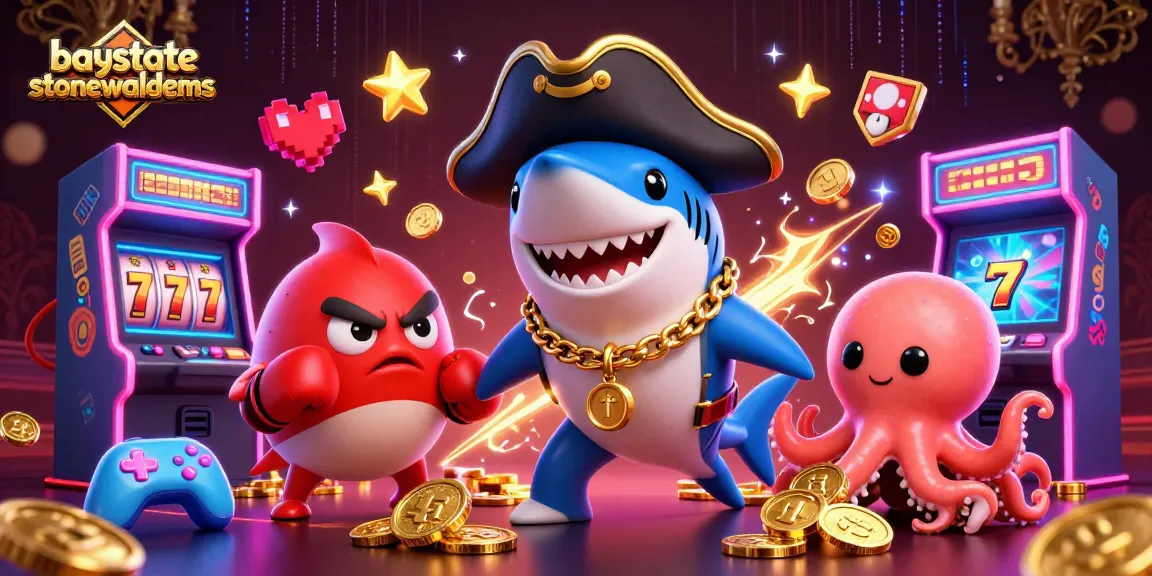 Menangkan permainan seru di baystatestonewalldems dengan karakter kartun 3D lucu seperti hiu dan ikan.