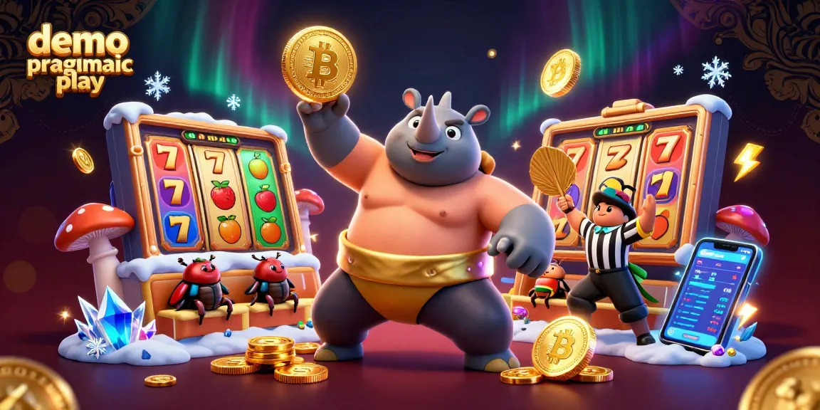 Engage in a vibrant demo pragmatic play scene with 3D cartoon characters capturing the excitement of slot games.