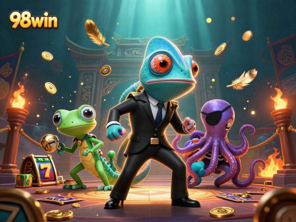 Engage with 98win thrilling slots and jackpot adventures in a vibrant casino scene.