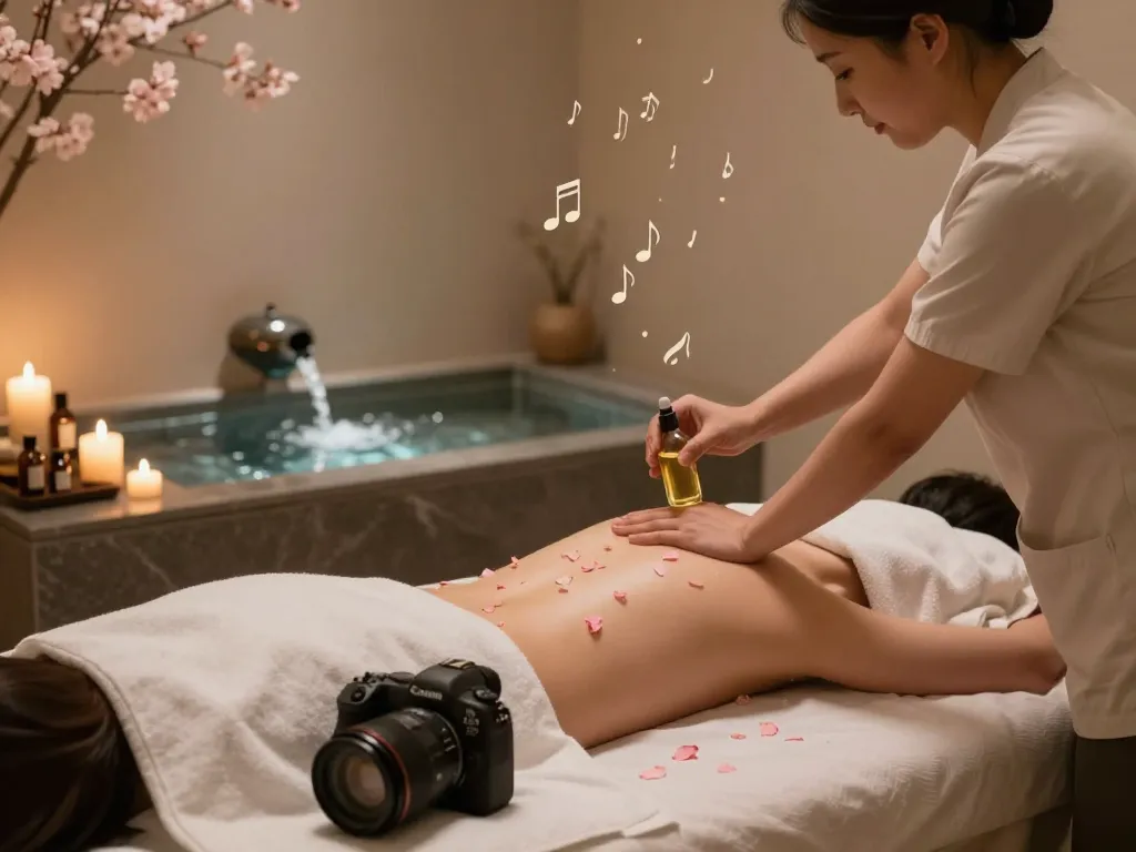 편안한 분위기와 진정 요소가 있는 인계동마사지 치료실.