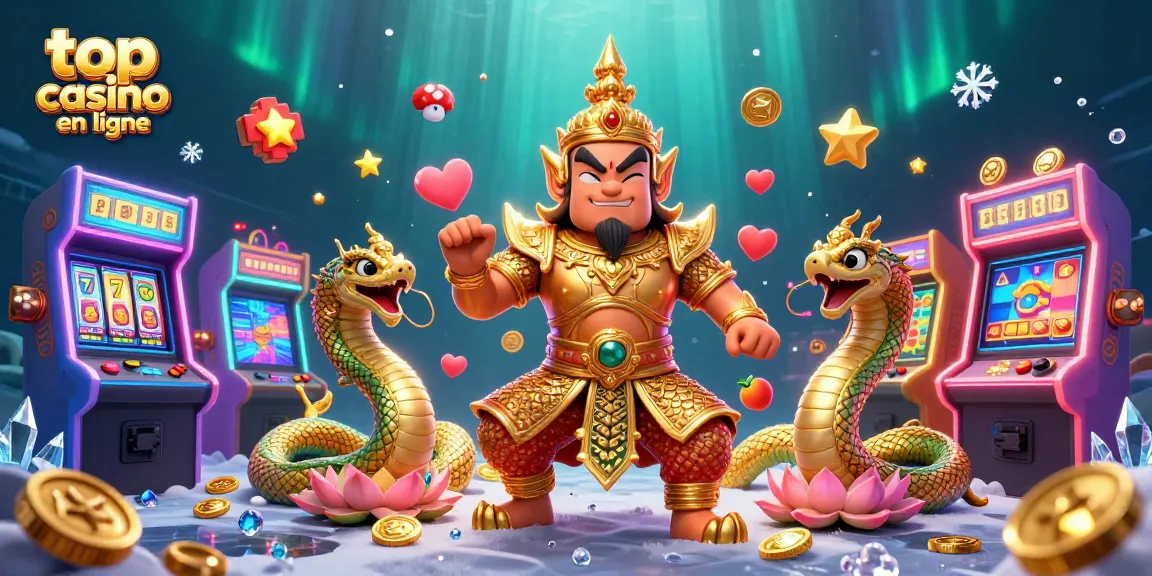 Découvrez l'ambiance des jeux au top casino en ligne avec des éléments colorés et des personnages captivants.