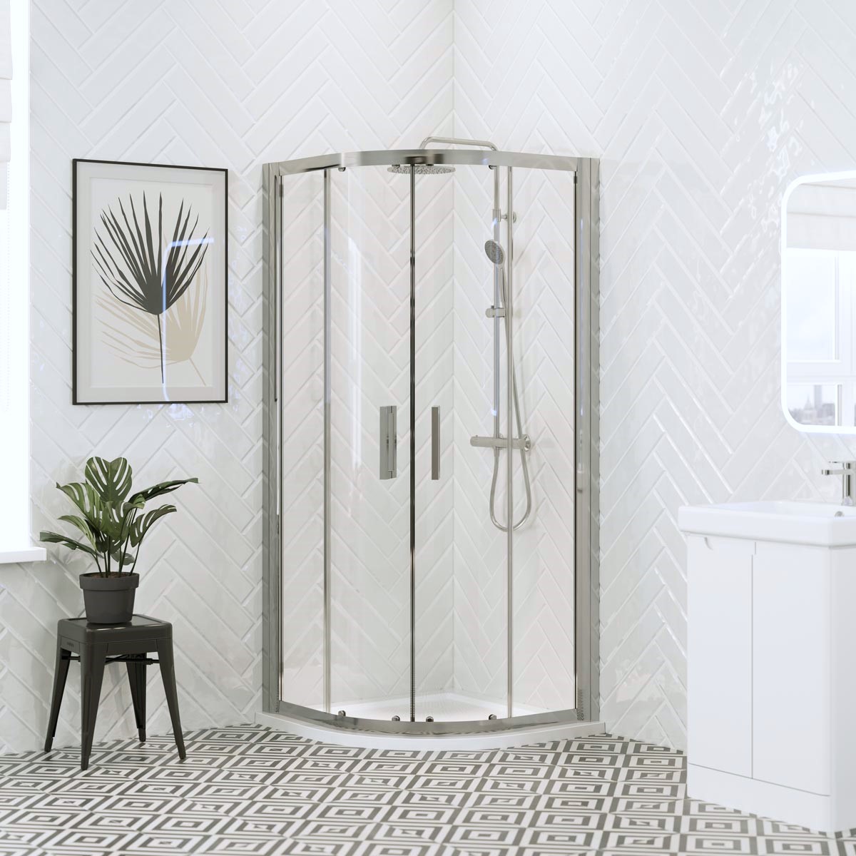 Elegant Corner Shower Screen Frameless Designs