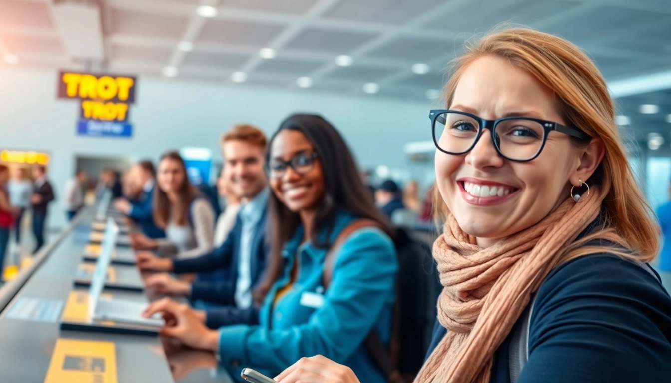 Travelers navigating through an airport while applying for eta application uk effortlessly.