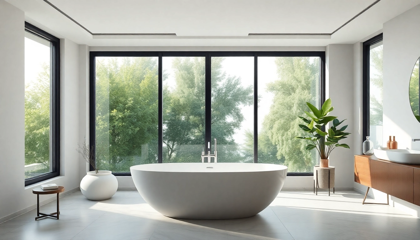 Transform your space with elegant bathrooms featuring modern fixtures and serene design.