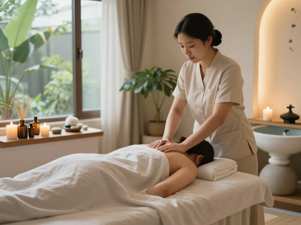 Experience a luxurious 강남마사지 in a serene wellness center with soothing ambiance.