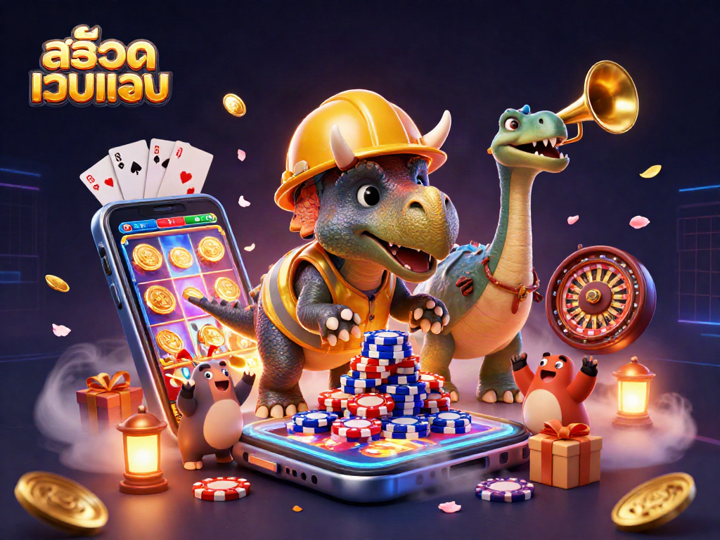เล่นสล็อตเว็บตรงด้วยภาพประกอบ 3D ของไดโนเสาร์และเกมสล็อตที่มีชีวิตชีวา