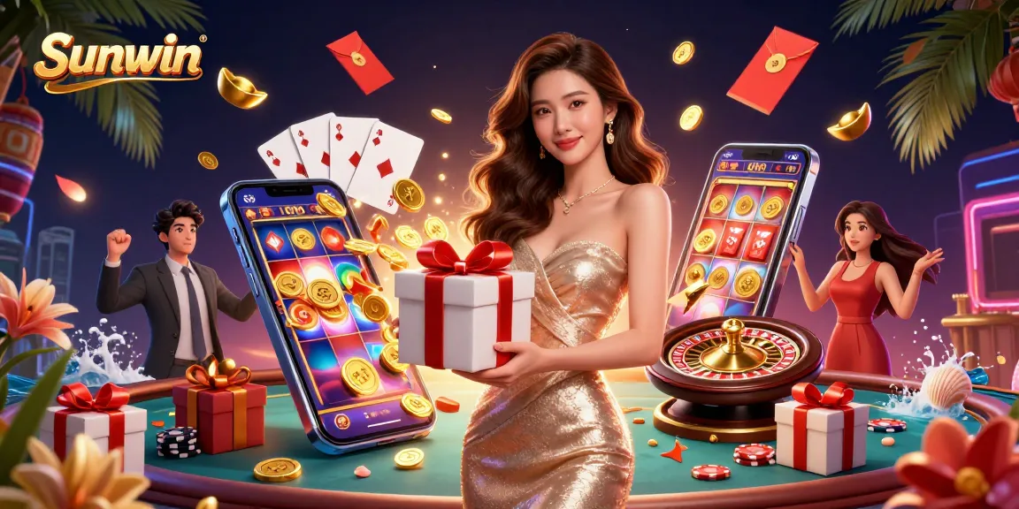 Sunwin celebrates Lunar New Year with a stunning portrayal of a luck-inspired casino scene.