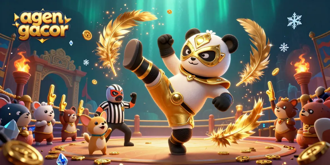 Experience the thrill of winning on agen gacor slot games with a fun 3D panda wrestling action!