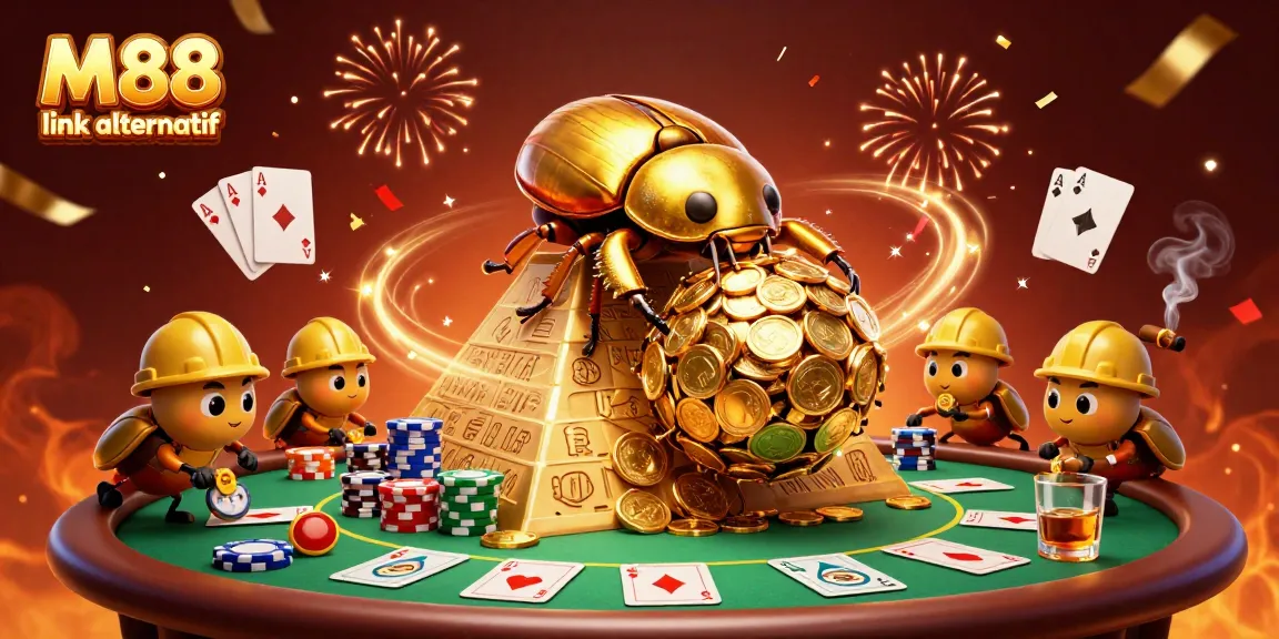 Bet on your luck with exciting gaming features at M88 link alternatif, showcasing vibrant casino elements.