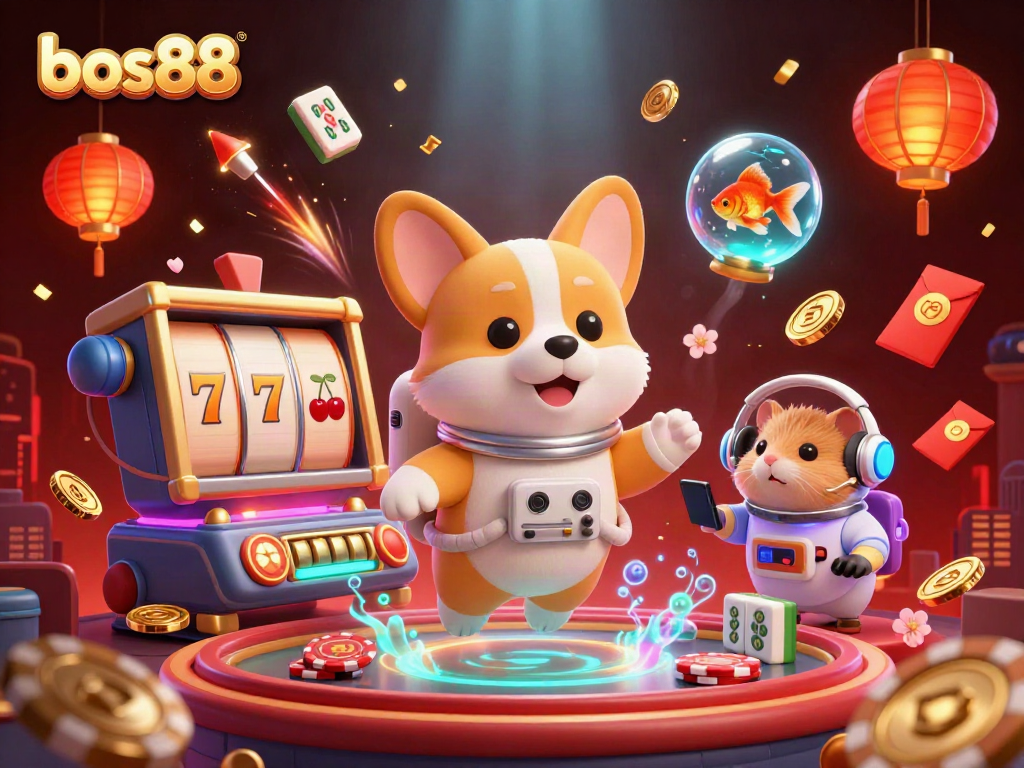 Bos88 menghadirkan slot seru dengan corgi astronot dan pernak-pernik kasino lainnya.