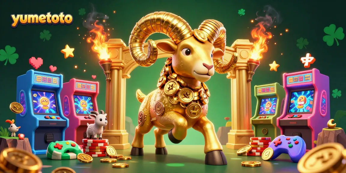 Menangkan lotre dengan YUMETOTO! Tampilkan ram emas berapi-api yang siap beraksi.