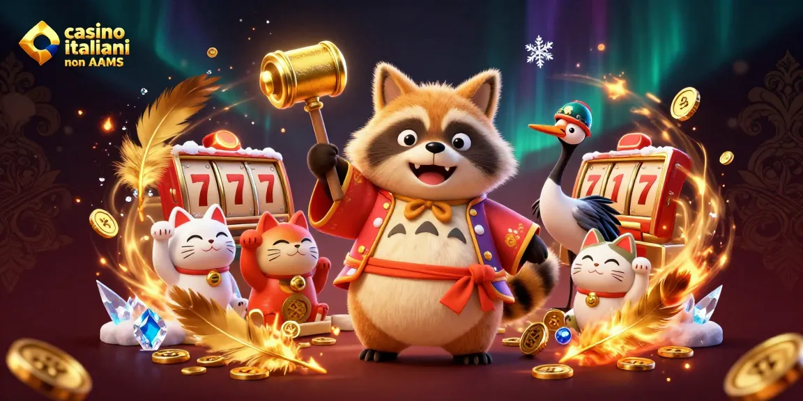 Gira con entusiasmo nei casino italiani non AAMS con tanuki fortunati e simboli vibranti.