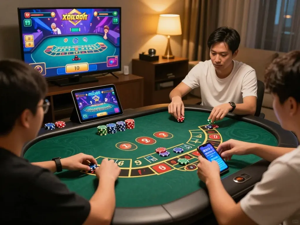 Xóc đĩa online gaming interface displaying live betting, engaging players with interactive experience