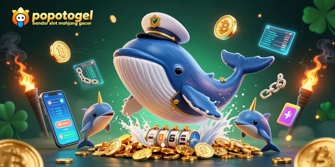 Engage with popotogel bandar slot mahjong gacor as the captivating whale breaches a sea of coins.