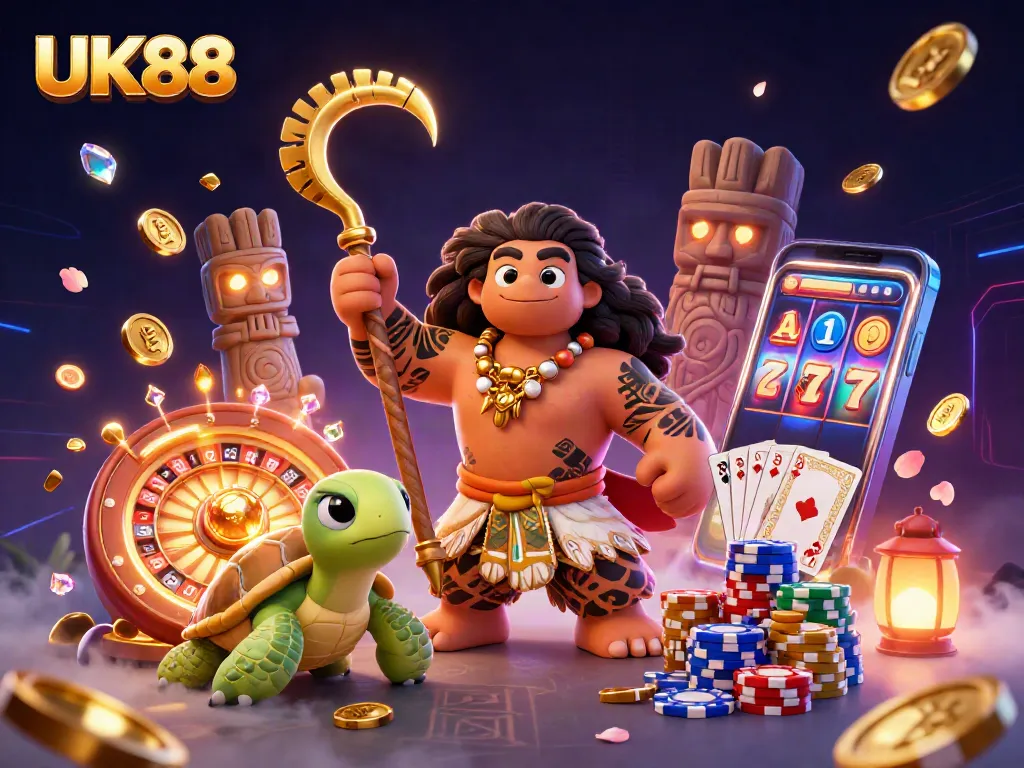 Experience UK88's thrilling casino action with vibrant characters and dynamic gaming elements.