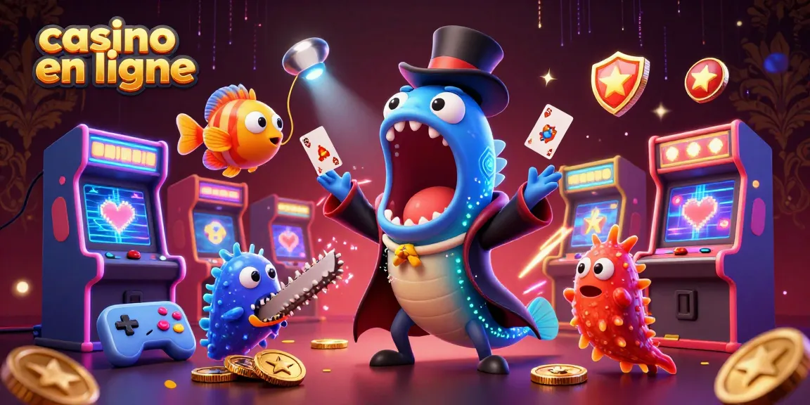 Jouer sur un casino en ligne avec une scène dynamique de créatures marines et des jeux 3D captivants.