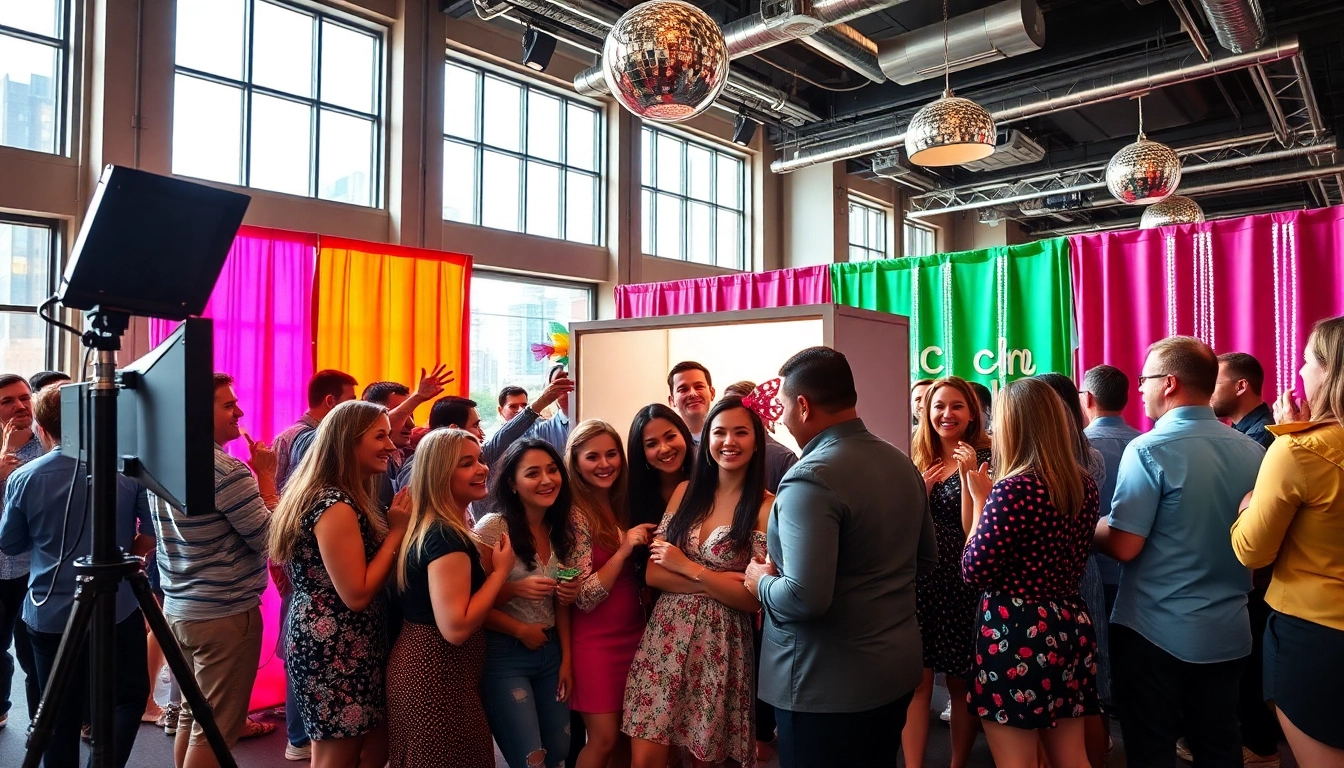 Captivating photo booth chicago experience featuring joyful guests and vibrant props.