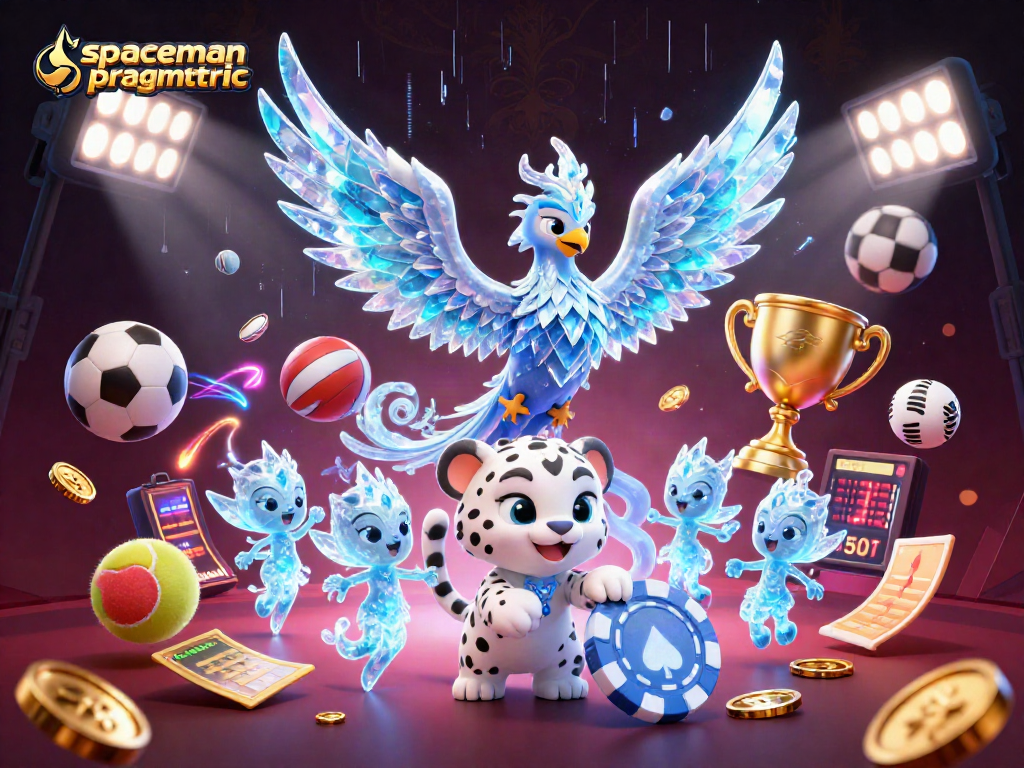 Experience the thrill of spaceman pragmatic in this vibrant, detailed gaming illustration featuring dynamic sports elements.