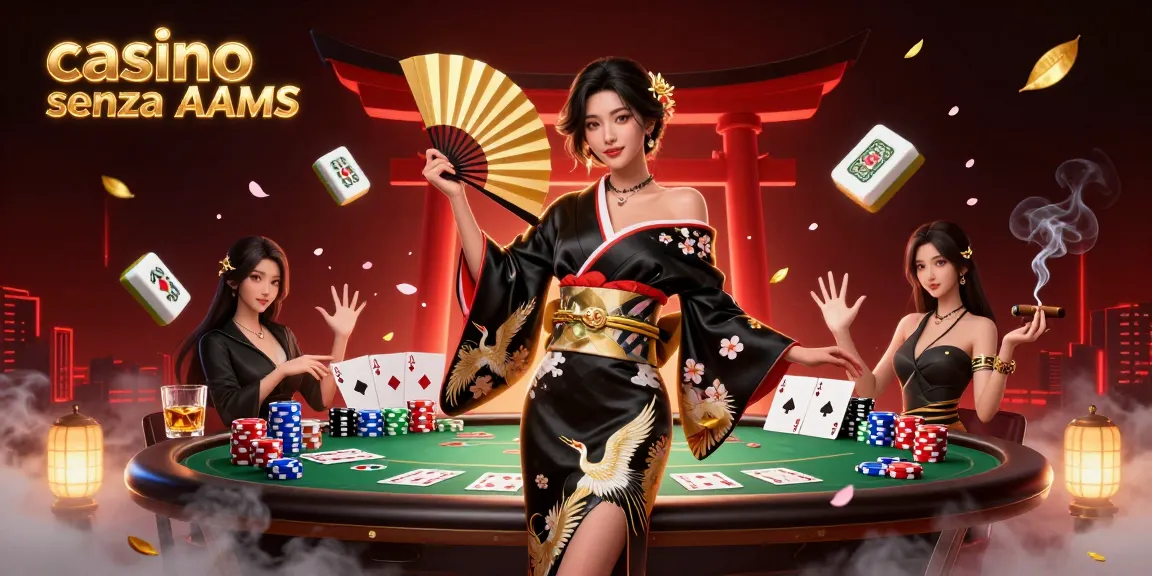 Vivi l'emozionante atmosfera del casino senza AAMS con eleganza asiatica e elementi di gioco vibranti.