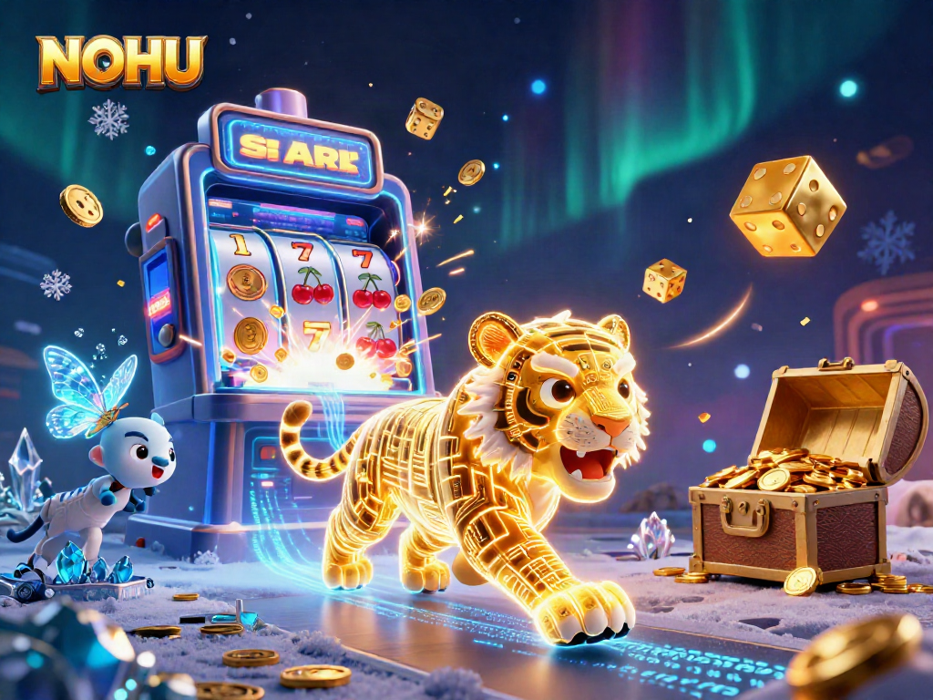 Join NOHU in an electrifying digital casino with dynamic slots and vibrant gaming action.