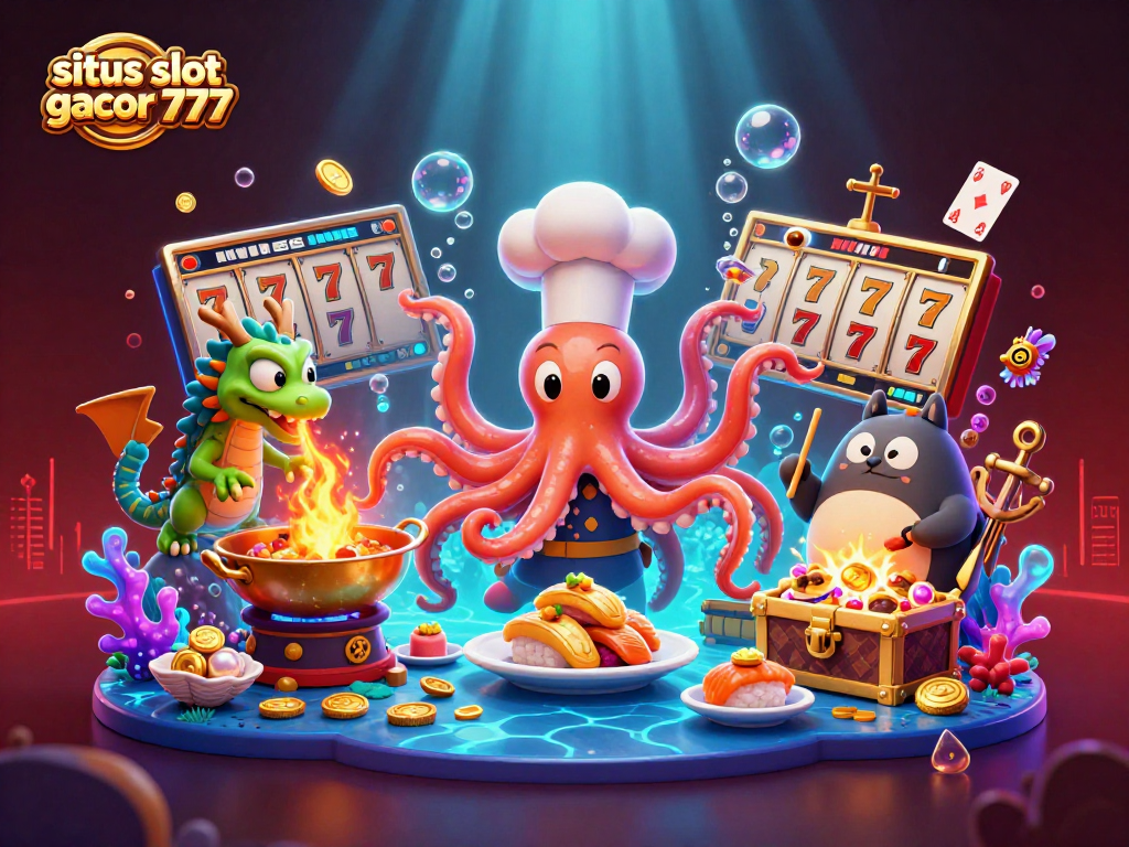 Experience the thrill of winning in situs slot gacor 777 with gold coins, vibrant colors, and dynamic casino elements.