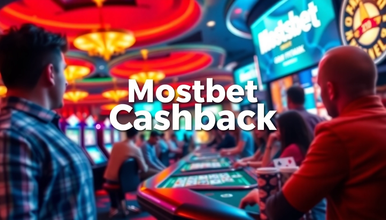 Mostbet cashback mükafatını nümayiş etdirən canlı onlayn kazino mühiti.
