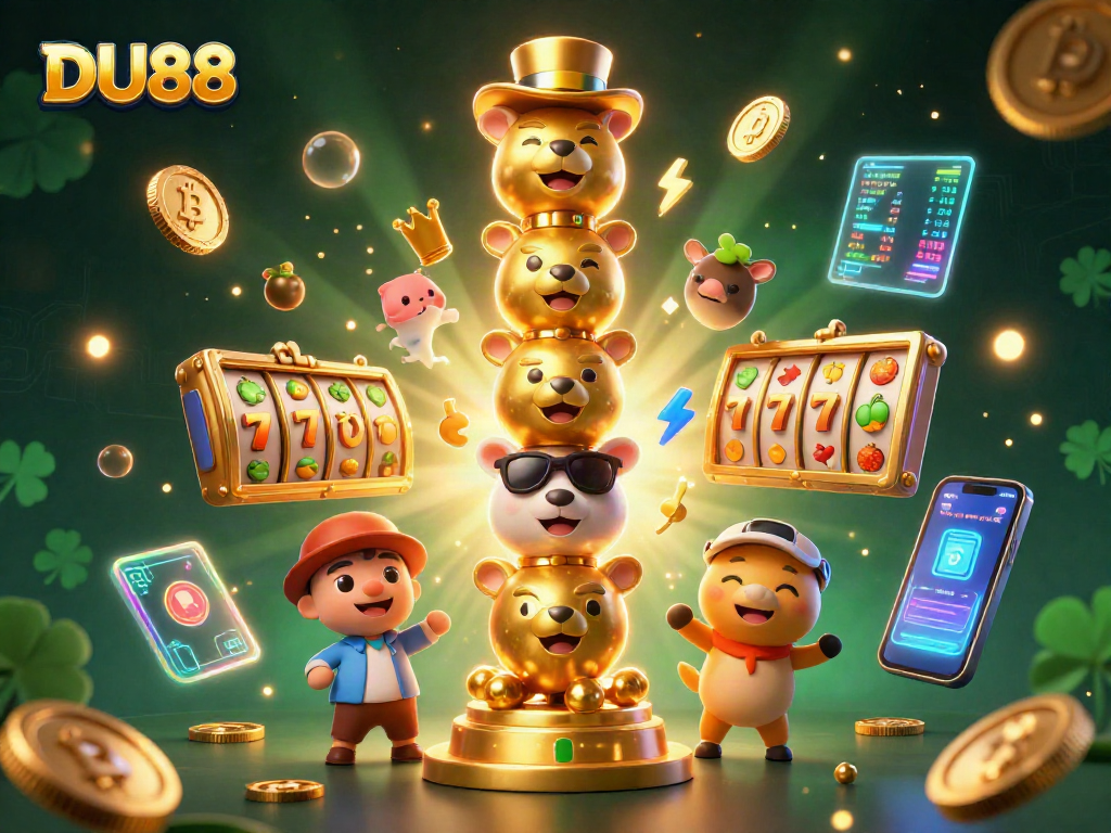 Engage with DU88 in this vibrant illustration of a dynamic casino world full of excitement.