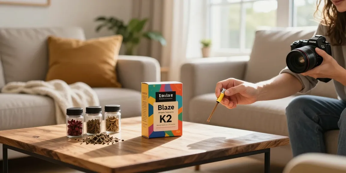 Experience the aroma of blaze-potent-potpourri-k2-paper-shop in a cozy living room.